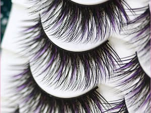 Fashion ladies blue/purple false lashes thick