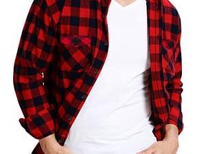 Dioufond Mens Pocket Flannel Plaid Cotton Shirt Long Sleeve Checkered Casual Slim Fit Black Warm Autumn Winter Shirts New