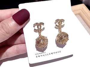 New fashion ball letter earrings