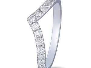 V – shaped diamond Encyclopedia ring