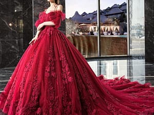 Red wedding dress 2020 new