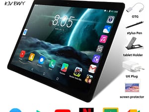 KIVBWY 10.1 inch tablet PC 6+64GB ROM 1280*800 IPSl SIM Card 4G LTE FDD Wifi Bluetooth Android10.0 Tablets Octa Core Google Play