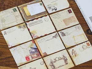 (12 pieces/set) Vintage Mini Enveloppen European Style Envelope Message Card Letter Stationary Storage Paper Gift Envelopes Set