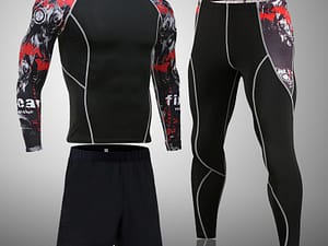 Men’s Sports Suit MMA rashgard male Quick drying Sportswear Compression Clothing Fitness Training kit Thermal Underwear leggings