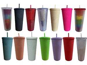 1PC Diamond Radiant Goddess Cup With LOGO 710ml Summer Cold Water Cup Tumbler With Straw Double Layer Plastic Durian Coffee Mug