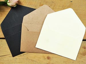 50pcs/lot Black White Craft Paper Envelopes Vintage European Style Envelope For Card Scrapbooking Gift