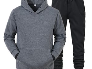 Men’s Sets Hoodies+Pants Fleece Tracksuits Solid Pullovers Jackets Sweatershirts Sweatpants Oversized Hooded Streetwear Outfits