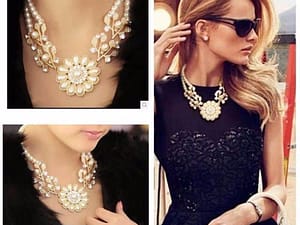 Luxury pearl water diamond necklace