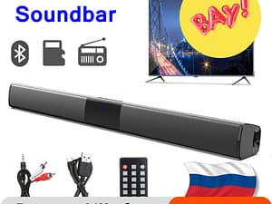 Home Theater System TV Soundbar Bluetooth Speaker Smart TV Wireless Sound Bar with Subwoofer Radio Speakers for PC Phone Boombox