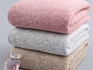 70x140cm Bamboo Charcoal Coral Velvet Fiber Bath Towel Adult Quick-drying Soft Absorbent Solid Color Household Bathroom Towel