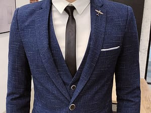 2020 Three-piece slim plaid suit for men
