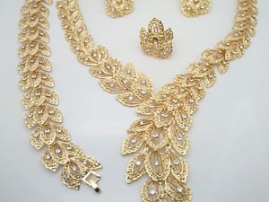 Kingdom Ma Fashion Dubai jewelry set Nigerian gold Color jewelry set African beads jewelry set  Jewelry set