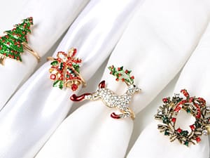 1PC Christmas Napkin Ring Holders Xmas table Decoration for home Metal reindeer horn tissue ring Wedding Banquet Hotel Table Sup