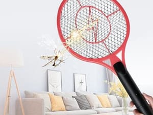 Rechargeable electric mosquito swatter hit killer racket